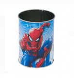 Suport metalic Spiderman pentru creioane si pixuri, 8x10 cm, Oem