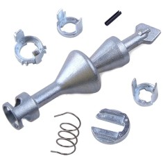 Kit reparatie incuietoare yala usa auto Techstar, compatibil BMW Seria 3 E90 E91 E92 E93, Butuc fata stanga sau dreapta, 7 piese, Metal, Argintiu