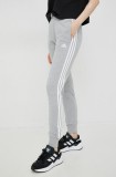 adidas pantaloni de trening femei, culoarea gri, cu imprimeu HF2605