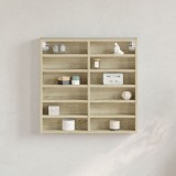 vidaXL Dulap cu vitrină, stejar sonoma, 60x8,5x58 cm, lemn prelucrat