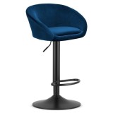 Scaun de bucatarie/bar, Artool, East, rotativ, catifea, bleumarin si negru, 53x46x81-103 cm GartenVIP DiyLine