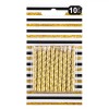 Set Lum&acirc;nări Spiralate, 6 cm, 10 Bucăți, Auriu, Oem