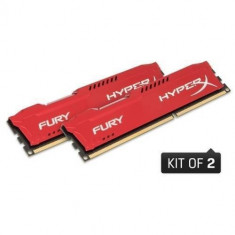 Kit Memorie HyperX Fury DDR3 8GB 2x4GB 1600MHz CL10 Radiator Rosu foto