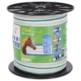 Banda gard electric Titan, Kerbl, alb/verde, 200 m, 40 mm
