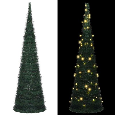 vidaXL Brad șnur de Crăciun artificial pop-up pre-iluminat verde 150cm 321523 foto