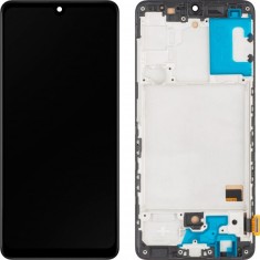 Display cu Touchscreen MP compatibil cu Samsung Galaxy A41 A415, cu Rama, Negru foto