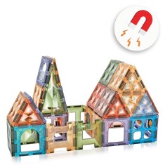 Set Cuburi Magnetice Gradină Zoologică Multicolor 77 Piese, CMCLASS