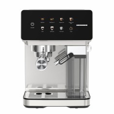 Espressor HEM-LK20DMLK, 1350W, 20 BAR SI POMPA ULKA, digital, control touch, rezervor apa 1.6L, Inox