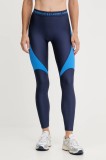 Under Armour leggins de antrenament culoarea bleumarin, cu model, 6003983