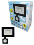 Proiector LED exterior 10W cu senzor de miscare, 6500K (lumina rece), IP65, Flow FPL10W-SM