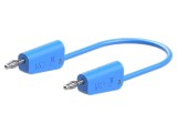 Cablu de masurare ST&Auml;UBLI 0.25m, 19A, Mufa banana 4mm, Albastru, PVC, 30V AC/60V DC