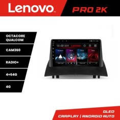 Navigatie Renault Megane 2 Lenovo Kit-098 8 core QLED 2K 4+64 360 Android Waze USB Navigatie Internet Youtube Radio CarStore Technology