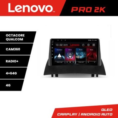Navigatie Renault Megane 2 Lenovo Kit-098 8 core QLED 2K 4+64 360 Android Waze USB Navigatie Internet Youtube Radio CarStore Technology foto