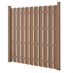 [neu.holz] Gard gradina AAWP-991x WPC, 185 x 193 cm, lemn/plastic, maro HausGarden Leisure foto