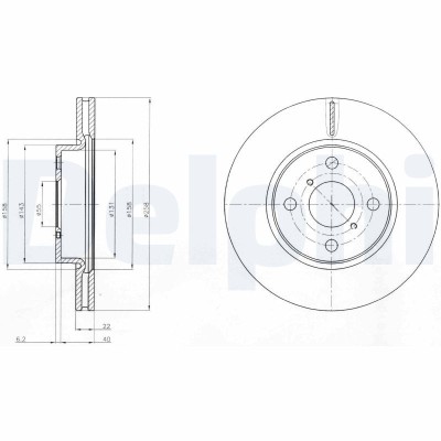 DELPHI BG4116C Disc frana foto