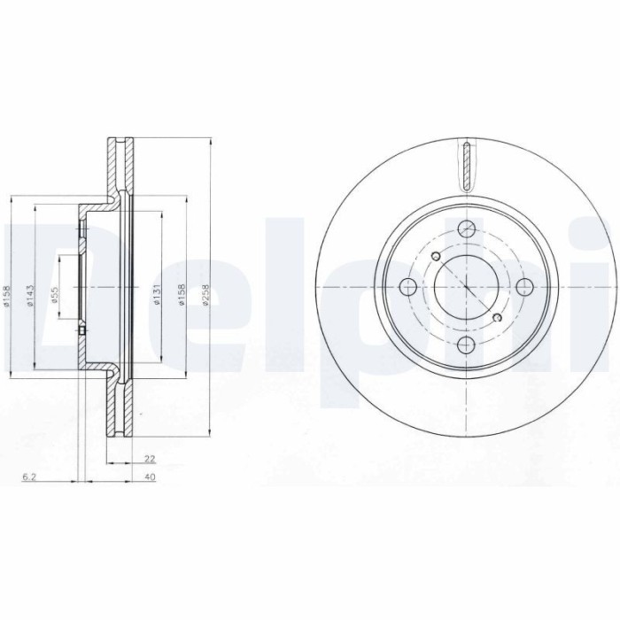 DELPHI BG4116C Disc frana