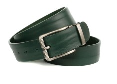 Curea din piele pentru barbati Anthoni Crown, verde inchis - OUTLET