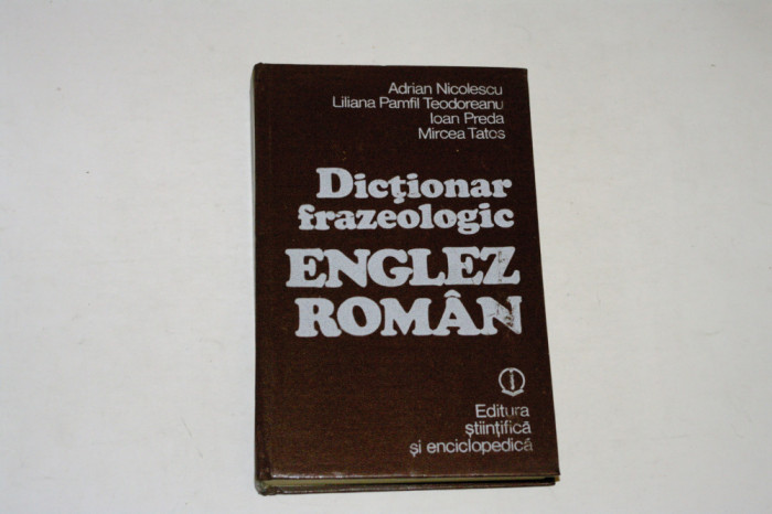 Dictionar frazeologic englez roman - Nicolescu