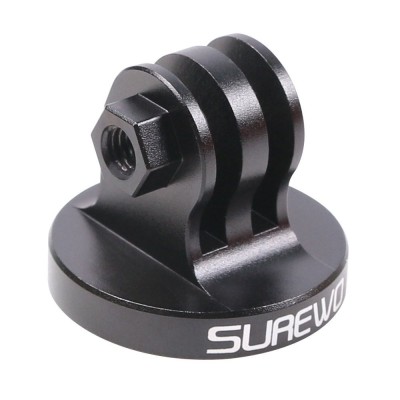 Adaptor Surewo din aluminiu pentru fixare camerei GoPro Hero 13,12,11,10,9,8,7,6 pe filet 1/4 pentru trepied foto