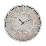 Ceas de perete vintage cu cifre reliefate si finisaj marmorat 30 cm