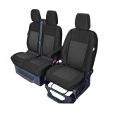 Set huse scaune auto Kegel Tailor Made pentru Ford Transit VIII 2013-, scaun sofer +bancheta pasager 2 locuri, cu deschidere ptr masuta, sezut rabatab