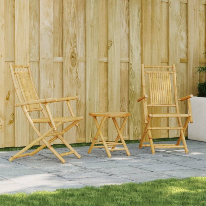 Gossi set mobilier bistro, 3 piese, bambus