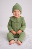 Salopetă tricotată Baby My - Verde (Marime Disponibila: 6-9 luni)