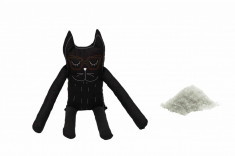 Perna in forma de pisica SomnArt, bumbac, umplutura sare, Negru Relax KipRoom foto