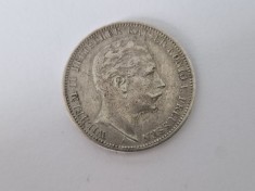 Germania Drei Mark 1909 Wilhelm II - Argint.