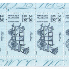 Franta 1987 - ziua marcii postale, 6 neuzate in carnet filatelic