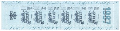 Franta 1987 - ziua marcii postale, 6 neuzate in carnet filatelic foto