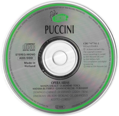 CD Puccini - Opera Arias, original, fără coperți foto