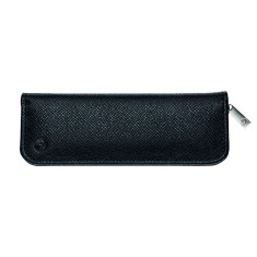 Etui de piele TG 2 Z negru, pentru 2 instrumente de scris