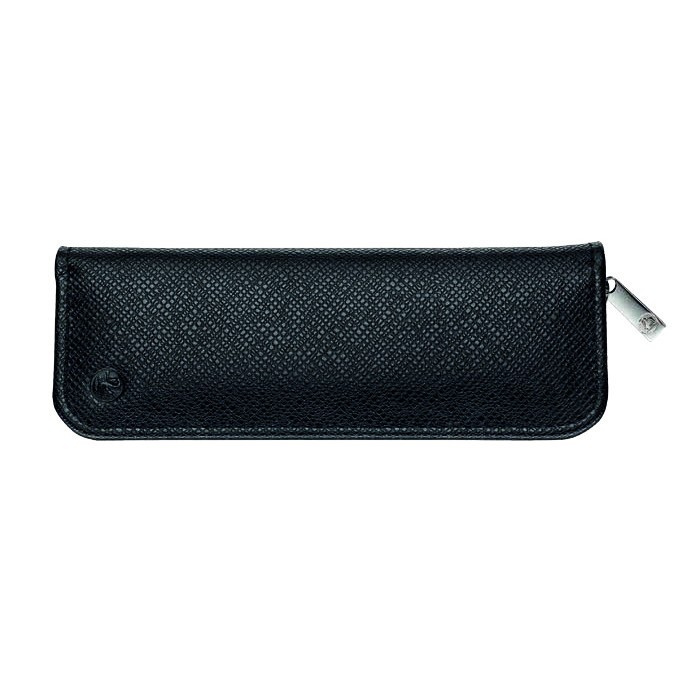 Etui de piele TG 2 Z negru, pentru 2 instrumente de scris