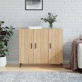 vidaXL Servantă, stejar sonoma, 90x34x80 cm, lemn compozit