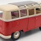 Macheta Volkswagen Transporter Samba bus 62 scara 1/24 rosu