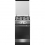 Aragaz Hansa FCGX520209, 4 arzatoare gaz, Cuptor gaz, Grill, Aprindere electrica, 50 cm, Inox