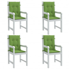 vidaXL Perne scaun spătar scund 4 buc. melanj verde 100x50x4 cm textil