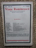 VIATA ROMANEASCA 1938 ANUL XXX NR 8- AUGUST