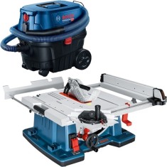 Bosch GTS 10 XC + GAS 12-25 PL - Fierastrau circular de masa 2100 W 254x30 mm + Aspirator umed-uscat 1250 W 200 mbar 25 l priza scule electrice