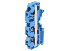 Conector Șine 0.5-10mm2 1 Pista 3 Borne Albastru