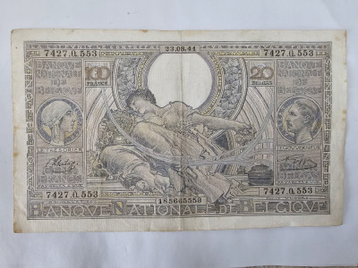 Belgia 100 Francs 1941 foto