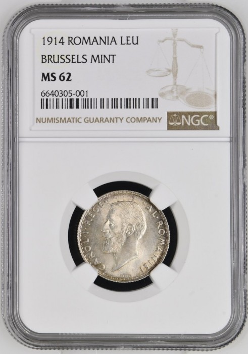 1 leu 1914 NGC MS62 GRADATA