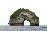 Tablou Canvas, "Arcul de Piatră al Mării Sudice", St&acirc;ncă, Arcadă, Ocean, Vegetație, Cer, Apă, Natură, Insulă., 39 x 26 cm, CMCLASS