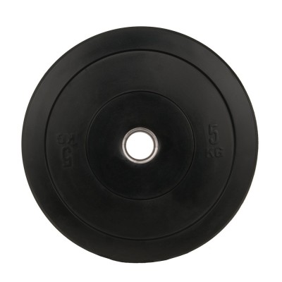Greutate Cauciuc Bumper Plate SPORTMANN - 5 kg / 51 mm - Negru FitLine Training foto