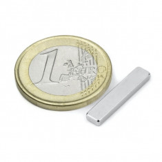 Magnet neodim bloc, 20x4x2 mm, putere 1,1 kg, N38