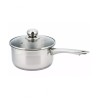Cratita din inox cu capac sticla, 1.5litri, 16cm,fund termic multistrat, Kinghoff