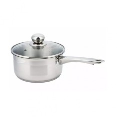 Cratita din inox cu capac sticla, 1.5litri, 16cm,fund termic multistrat, Kinghoff