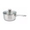 Cratita din inox cu capac sticla, 1.5litri, 16cm,fund termic multistrat, Kinghoff