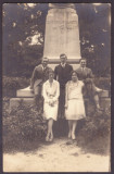 3452 - SIBIU, Park, Statuia lui Gheorghe Baritiu - old PC, real Photo - unused, Necirculata, Printata